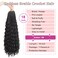 Goddess Box Braids Crochet Hair for Women 18 Inch 7 Packs Black Boho Box Braids Crochet Hair with Curly Ends Pre Looped Bohemian Braids Crochet Hair Extensions, 1B