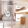 280 Pegs Braiding Hair Rack, Height-Adjustable, 2-Sided with Wheels, Grey Hair Separator Stand for Braiders, Hairstylists
