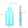 1pcs 250 ML Plastic Satety Lash Cleaning Tatoo Wash Bottles 2PCS Crystal Nose Blackhead Facial Cleaning ShampooBrush for Eyelash Extension Supplies(Blue)
