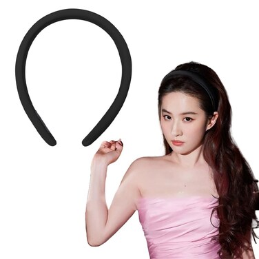 Fashion Headband Padded Hairband for Women Wide Headbands Hair Accessories for Women Girls Satin Hair Band Hoop No Teeth Thick Head Bands Wide Head Bands Hair Headbands for Women