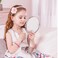 Beleki Flower Pearl Headband for Girls, Pink Glitter Headband Toddler Girls Handmade Non Slip Hiar Hoop Sparkle Boutique Hair Accessories for Girls 4-6 8-12 Year Old
