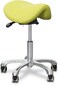 Saddle Stool Tilting Available Ergonomic Swivel Stool Chair with Hydraulic Lifting Height Adjustable Rolling Stool for Office Desk Clinic Dentist Spa (Olive Green)