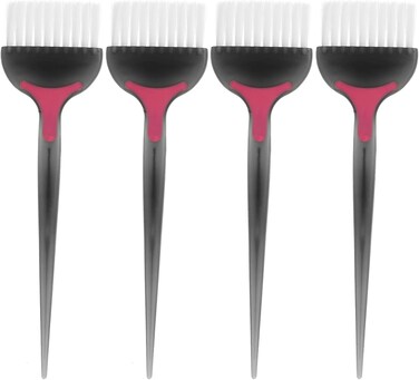 Hair Styling Accessories Hair Dye Brush Salon Brush: 4Pcs Hair Tint Brush Hair Highlight Brush Salon Barber Professional Hair Coloring Applicator Brush Black Blending