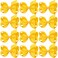 4 Inch Boutique Girls Hair Bows Hair Clips for Girls Toddlers 12 Pcs Solid Color (Yellow)