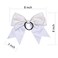 Cheerleader Bows Cheerleading 8 inch Sparkle Glitter Ponytail Holder Hair Tie School for High School College Girl Team Sports 6 Pcs (White)