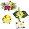 Ahoney 4 Pieces Plumeria Flowers Hair Clips for Women Girls, Hawaiian Artificial Flower Hair Barrettes Chiffon Flower Hair Accessories for Beach Luau Party Hairstyles Decor