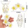 Ahoney 6PCS Hawaiian Flower Hair Clips - Large Claw Clips for Thick Hair, Beach Accessories, Cute Holiday Gifts for Women and Girls
