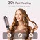 Thermal Brush 1.5 Inch with 5 Temp Settings, Universal Voltage Hot Hair Curling Iron, Ceramic Tourmaline Ionic Thermal Round Curling Brush Suitable for Medium and Long Hair, Rose Gold