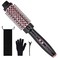 Thermal Brush 1.5 Inch with 5 Temp Settings, Universal Voltage Hot Hair Curling Iron, Ceramic Tourmaline Ionic Thermal Round Curling Brush Suitable for Medium and Long Hair, Rose Gold