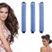 Heatless Hair Curling Sticks -YiQiYi No Heat Hair Rollers Overnight Soft DIY Wave Hair Curlers Rode Hair Accessories for Women Long &amp;Medium Hair Heatless Hair Curlers to Sleep In 3PCS (Blue)
