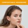 2pcs No Pressure Eyewear Headbands for Women, Elastic Acetate Hairbands Comfortable Non Slip Head Bands with Teeth for Women's Hair Fashion Tortoiseshell Thin Hairbands for Wearing Glasses