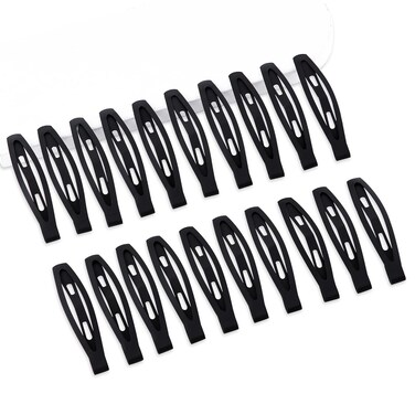 20 PCS Snap Hair Clips Metal Hair Barrettes for Women Non Slip Barrettes For Thick And Thin Fine Hair,Black,2.36 x 0.43 Inches.