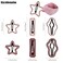 Snap Clips Leather Cloud Hair Clips Snap Hair Barrettes Non Slip Star Hair Accessories Metal Hair Clips for Girls Women -12P-Red Line
