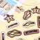 Snap Clips Leather Cloud Hair Clips Snap Hair Barrettes Non Slip Star Hair Accessories Metal Hair Clips for Girls Women -12P-Red Line