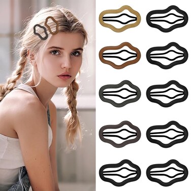 Snap Clips Leather Cloud Hair Clips Hair Barrettes Non Slip Star Hair Accessories Metal Hair Clips for Girls Women -10P-Cloud