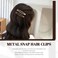 16 PCS Snap Hair Clips Metal Hair Barrettes for Women Non Slip Barrettes for Thick and Thin Fine Hair,Black Brown Beige,2.36 x 0.43 Inches.