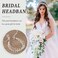 White Pearl Headpiece Elegant Bridal Headband Layered Ribbons Wedding Crown Circlet Multi-Layer Beaded Princess Hair Accessories for Bride Bridesmaid Flower Girl