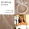 White Pearl Headpiece Elegant Bridal Headband Layered Ribbons Wedding Crown Circlet Multi-Layer Beaded Princess Hair Accessories for Bride Bridesmaid Flower Girl