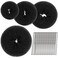 Teenitor Hair Donut, Hair Bun Maker, Black（Extra-large, Large, Medium and Small）