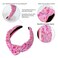 XIMA 3 PCS Sequin Headbands for Women and Girls Neon Rainbow Sparkle Statement Top Knot Holiday Hairbands Hair Accessories for Kids Girls Women
