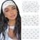 Tobeffect 3 Pcs Extra Wide Bows Headbands for Women, Fashion Cute Turban Head Band for Women Non Slip Knotted Trendy Thick Sport Headband for Workout Yoga Hair Accessories