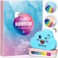 Rainbow Cloud Bath Bombs for Girls, 2 Extra Large Handmade Bath Bombs for Kids Bubble Bath Fizzies, Kids Safe Bath Bombs with Natural Essential Oils, Birthday Valentines Day Gifts for Kids