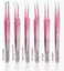 Alluring Ombre Silver Pink with Black Speckles Tweezers For 3D 5D Volume Lashes - 3D Straight