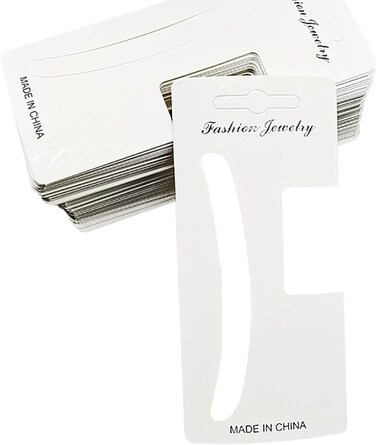 100 Pcs Hair Claw Clips with Display Cards - Bow Hairpin Packing Cards, Hair Accessories Holders, Paper Cardboard for Hair Clips 6 x 13 cm