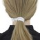 50 Pack Solid Color Knotted Hair Ties - No Crease Hair Ponytail Elastics for Women and Girls (white)
