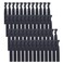 50 Pack Solid Color Knotted Hair Ties - No Crease Hair Ponytail Elastics for Women and Girls (black)