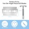 Double Edge Safety Razor Blades for Van Der Hagen, 30&times; Replacement Razor Blades Refills, Stainless Steel Razors Blade Refills, for Men's Safety and Straight Razors, Precise and Clean Shave, Only Blade