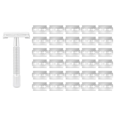 Double Edge Safety Razor Blades for Van Der Hagen, 30&times; Replacement Razor Blades Refills, Stainless Steel Razors Blade Refills, for Men's Safety and Straight Razors, Precise and Clean Shave, Only Blade