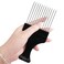 findTop 6 Packs Afro Comb Metal Pick Hairdressing Detangle Wig Braid Hair Styling Comb Styling Tool- Black