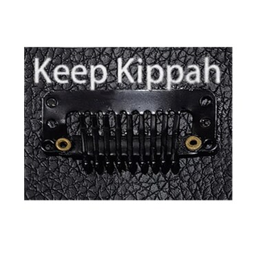 Keep-kippah clips Hair Clip Set: 6pairs yamaka jewish hat kippah for men yarmulke clips combs for kids adhesive with clips built in side（12 pairs）, Black