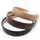 Leather Headbands 3Pcs Head Bands for Women's Hair Non Slip Plain Thin Hard Headband Neutral Womens Hair Bands Headpiece Hair Accessories for Women Girls Brown Black