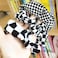 Buffalo Plaid Scrunchies Hair Bands Elastic Hair Ties for Women Girls Checkboard Hair Scrunchie Black and White Checkered Hair Accessories for Women Girl Ponytail Holders
