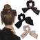 mdgfge 3Pcs Hair Scarf Scrunchies Bowknot Velvet Elastics Hair Bands Scrunchy Satin Hair Bow Ropes Ties Ponytail Holder Hair Accessories for Women Girls (3Colour)