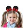 Qearl 12 Pieces Sequin Mouse Ears Hair Clips Mouse Hair Bows with Alligator Clips Hair Accessories for Theme Park Costume Party Decoration for Toddlers Girls