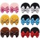 Qearl 12 Pieces Sequin Mouse Ears Hair Clips Mouse Hair Bows with Alligator Clips Hair Accessories for Theme Park Costume Party Decoration for Toddlers Girls