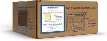 Dead Sea Warehouse &ndash; Amazing Minerals Dead Sea Bath Salts &ndash; 18.5 LBS &ndash; Highest Mineral Content &ndash; Moisturize &amp; Soothe &ndash; Natural Muscle Tension Relief