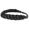 Coolcos Elastic Synthetic Chunky Hair Braid 5 Strands Braids Hair Headbands Plaited Braided Headband (Jet Black)