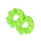 Set of 2 Terry Hair Scrunchies - Neon Yellow