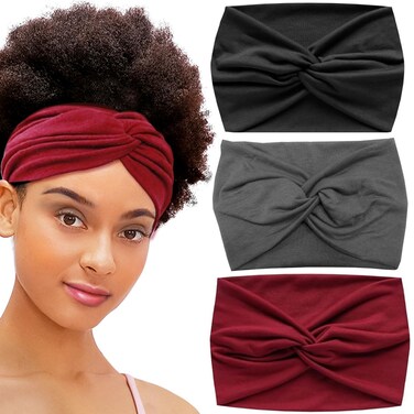 Wide Headbands for Women Large African Style Head Bands Hair Accessories Neutral Knotted Head Wraps Turbans (Colour-3)