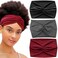 Wide Headbands for Women Large African Style Head Bands Hair Accessories Neutral Knotted Head Wraps Turbans (Colour-3)