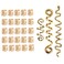 23 Pieces Hair Beads Spiral Coils Dreadlock Beads Braids Rings Clips Metal Cuffs Loc Hair Jewelry Hair Wraps Accessory (Gold)