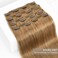 Rose bud Clip in Hair Extensions Real Human Hair 7Pcs 16Clips 18Inch 150g Natural Thick Hair Extensions Human Hair