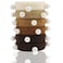 Thick Seamless Pony Holders with Pearls, Rubber Elastic Hair Bands for Thick or Curly Hair, Textured Hair Ties for Women and Girls, 6pcs (Brown)