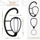Dreamlover Hanging Wig Stand, Wig Head for Wigs, 4 Sets