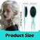 Curly Hair Brush Boar Bristle Curl Defining Brush - Unique Trident Handle Design for Wet/Dry Hair Styling &amp; Massage - Green