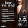 ELEVATE Hair Perfecting 3-in-1 Kit Set Includes Natural Hair Thickening Fibers &amp; Spray Applicator Pump Nozzle &amp; Locking Setting Hold Spray   Instantly Conceal Balding and Thinning Areas (Black)